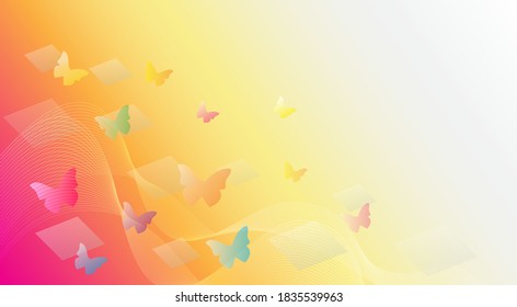 Abstract background design. Website Landing Page. Template for apps. Modern geometric. Beautiful butterfly. Vector illustration.