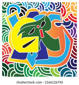 abstract background design word graphics