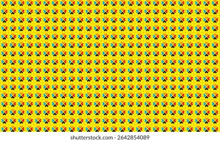 Abstract background design with yellow lines and colorful dotted pattern vector illustration