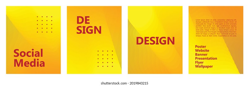 abstract background design with yellow and orange color