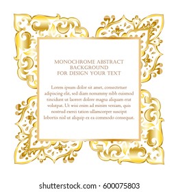 Abstract background for design your text. Card design template. Can be used for invitation, menu, ottoman, card design, for pillow design, banners, signs and others.