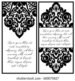 Abstract background for design your text. Card design template. Can be used for invitation, menu, ottoman, card design, for pillow design, banners, signs and others.