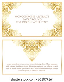 Abstract background for design your text. Card design template. Can be used for invitation, menu, ottoman, card design, for pillow design, banners, signs and others.