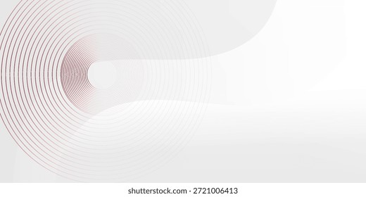 Un fondo abstracto diseñado para verse moderno y simple, con los Elementos principales que son las circunferencias y las líneas circulares superpuestas, en gris y rojo para enfatizar la sensación de movimiento y equilibrio.
