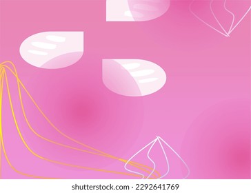 Abstract background designed with petals, lines, gradients.