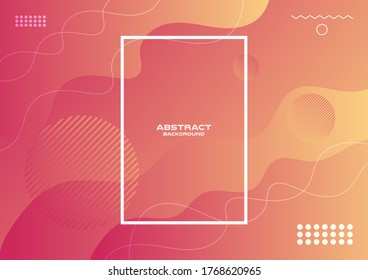 Abstract background for design,Fluid gradient liquid abstract geometric shapes banner and brochure . Vector and illustration.