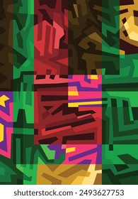 Farbige abstrakte Hintergrunddesigns und eine Vielzahl von interessanten Formen, die zur Entdeckung unverwechselbarer Digitalwerke führen.