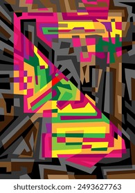 abstract background designs full of color and a variety of interesting shapes, resulting in the discovery of unique digital works.