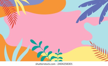 abstract background designs - summer sale, social media promotional content. Vector illustration
