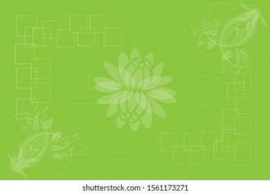 abstract background designs that vary randomly shaped lines and flowers with attractive green color combinations suitable for each design project