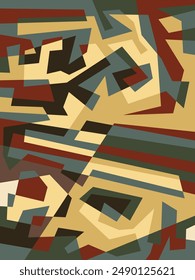 Abstract background designs with various shapes using baroque colors are suitable for modern and minimalist home wall decoration.
