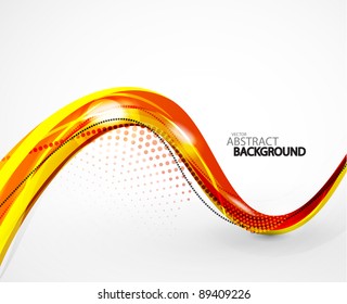 Abstract background. Detailed orange wave