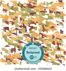 Abstract background with detonated triangles. Vector illustration. EPS 10