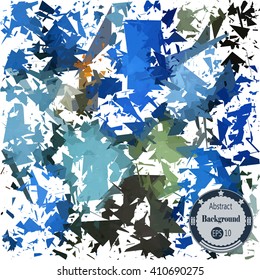 Abstract background with detonated triangles. Vector illustration. EPS 10