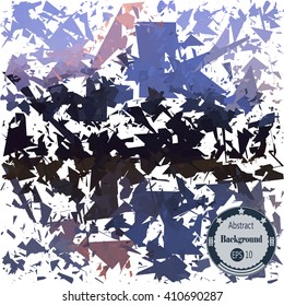 Abstract background with detonated triangles. Vector illustration. EPS 10