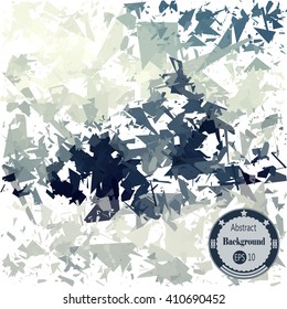 Abstract background with detonated triangles. Vector illustration. EPS 10