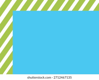 Abstract background with diagonal green stripes and bold cyan rectangle overlay creating modern geometric contrast
