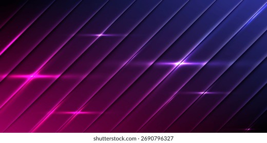 Abstract background with diagonal neon lines. Vector. EPS 10.