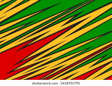 Fondo abstracto con patrón de punción diagonal y con tema de color rastafari