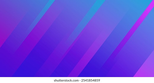 An abstract background with diagonal stripes in various shades of blue and purple, creating a dynamic and visually appealing effect. Vector illustration