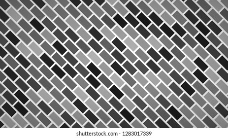 Abstract background of diagonally arranged rectangles in gray colors