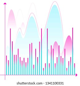 Abstract background with diagrams. Vector illustration. Flat style.