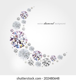 Abstract background with diamonds and pearls