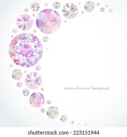 Abstract background with diamonds and pearls