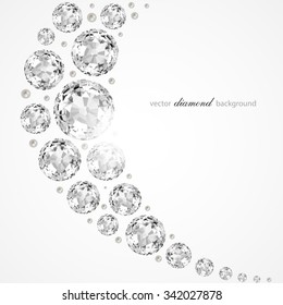 Abstract background with diamonds and pearls