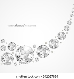 Abstract background with diamonds and pearls