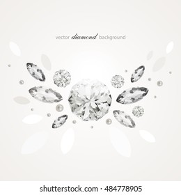 Abstract background with diamonds and pearls