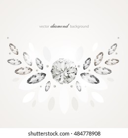 Abstract background with diamonds and pearls