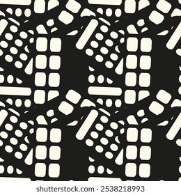 Fondo Abstractas con diamantes o cuadrados. Trazos de pincel texturizados en negrita. Textura monocromática dibujada a mano. Diseño gráfico Hipster.
