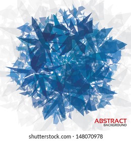 Abstract background. Different blue geometric shades. Vector illustration.