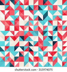 Abstract background with different colored triangles