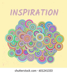 Abstract background with different colour circles