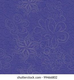 abstract background with different curling elements. Vector illustration