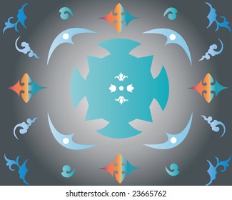 Abstract background with different elements for design use