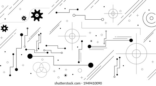 Abstrakter Hintergrund verschiedener geometrischer Formen - Vektorgrafik