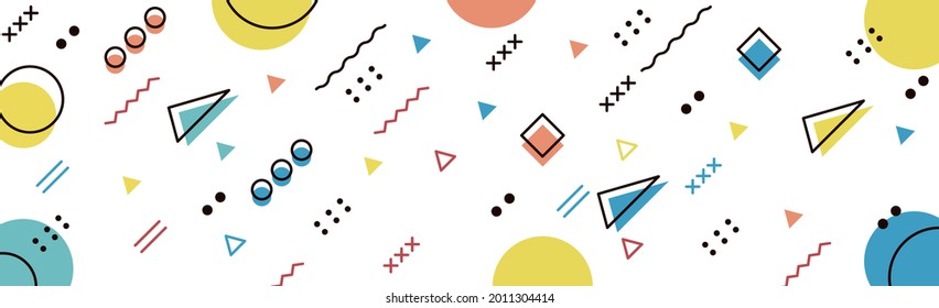 Abstract background with different geometric shapes - illustration