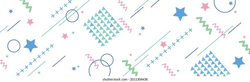 Abstract background with different geometric shapes - illustration