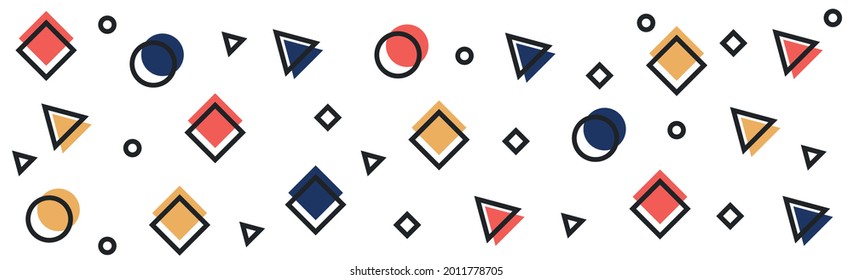 Abstract background with different geometric shapes - illustration