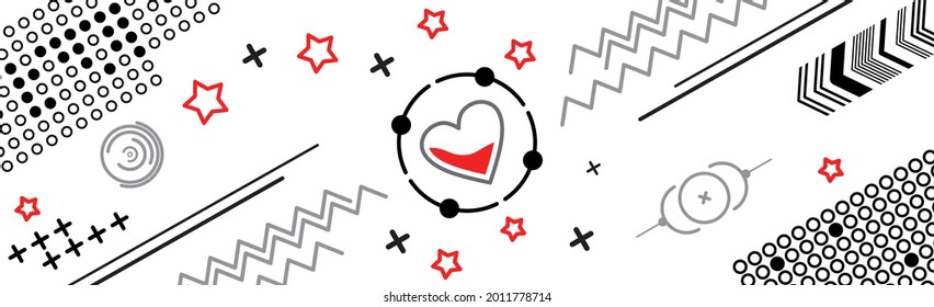 Abstract background with different geometric shapes - illustration