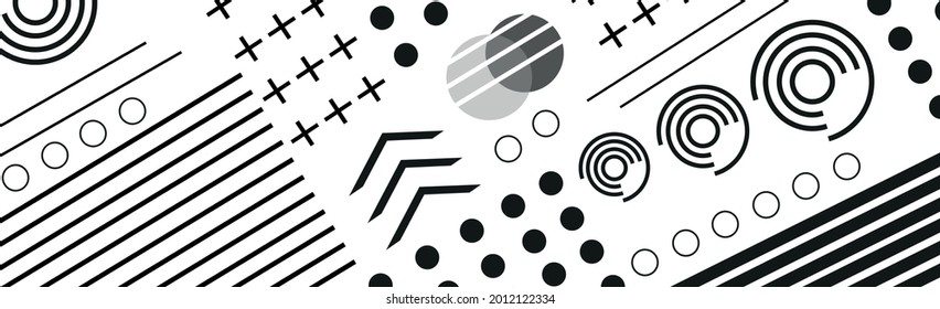 Abstract background with different geometric shapes - illustration