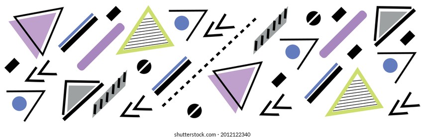 Abstract background with different geometric shapes