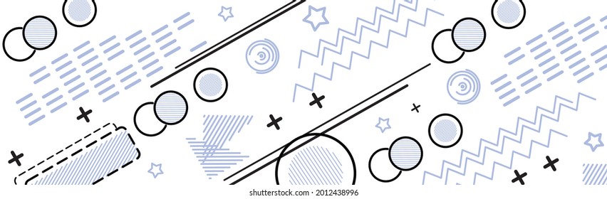 Abstract background with different geometric shapes - illustration