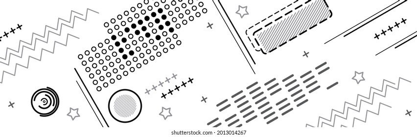 Abstract background with different geometric shapes - illustration