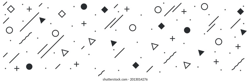 Abstrakter Hintergrund mit unterschiedlichen geometrischen Formen - Illustration