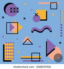 Abstract background with different geometric shapes - Vector