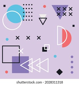 Fondo abstracto con diferentes formas geométricas - Vector